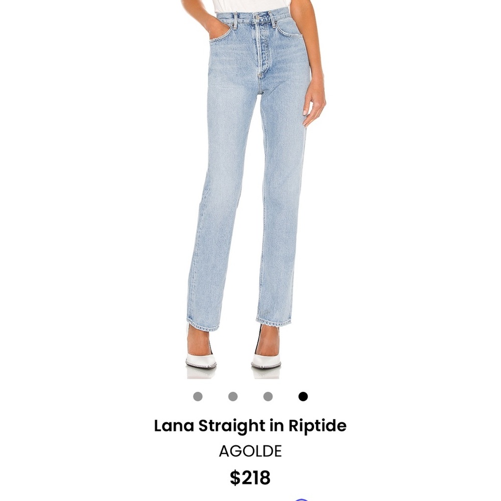 Agolde Blue Straight Leg Jeans Classic Style